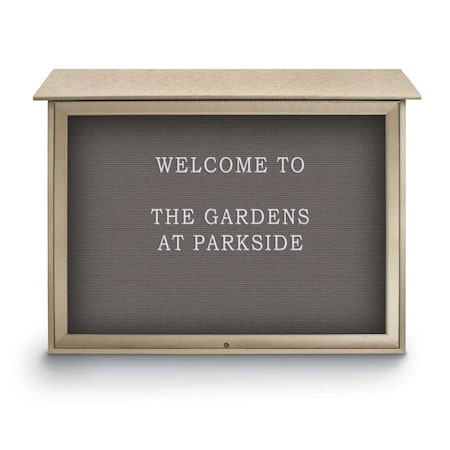 United Visual Products Indoor Enclosed Combo Board, 42"x32", White Frame/Black & Ultramarine UVCB4232W-BLACK-ULTMAR